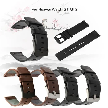 

18 20 22mm Watchstrap For Huawei Watch GT2 GT 2 Genuine Leather Band Silicone Bracelet Watchbands For huawei Watch Magic ремешок