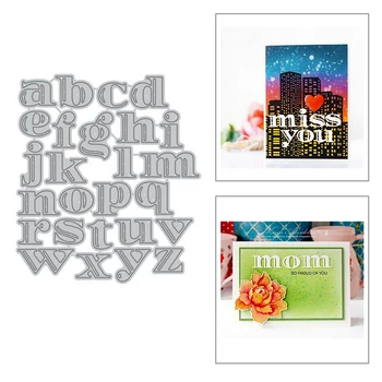 

2020 New 26 Lowercase Letters Words Metal Cutting Dies Scrapbooking For Decorative Paper Making Embossing Stencil Card Stamp Set
