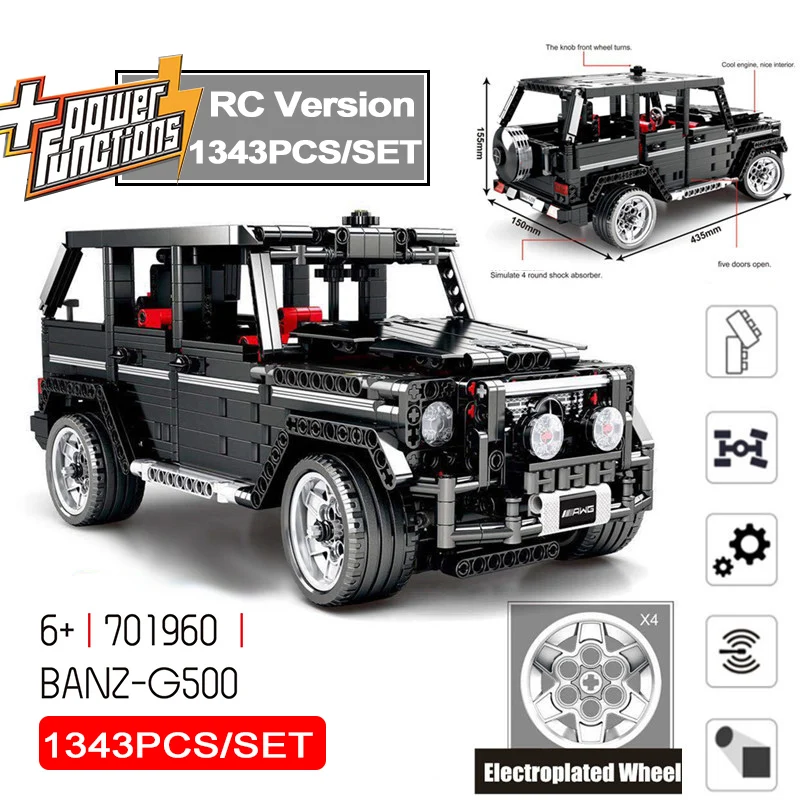 Rc Motor Technic 20100 Moc 2425 Suv G500 Awd вагон наборы строительных блоков игрушки Совместимые с подарками Technik 701960