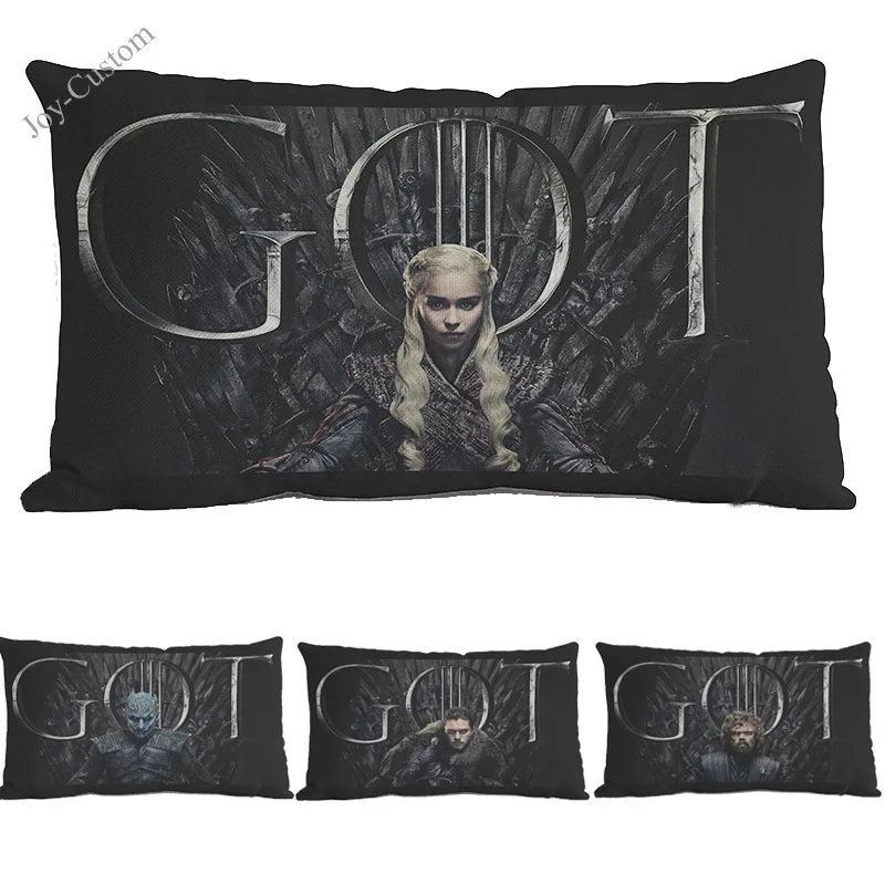 New Game Of Thrones Character Iron Throne Long Waist Pillow Case Home Sofa Chair Decoration Rectangle Cushion Cover | Дом и сад