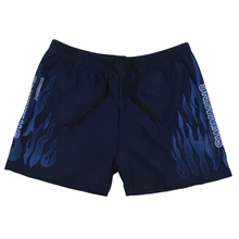 Топ!-мужчины горящий огонь плавать ming короткие дышащие спортивные нижнее белье Летние плавки-синий+ белый XL