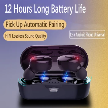 

XG15 TWS Smart Bluetooth 5.0 HIFI Earphones Wireless Handsfree Sport Headset with Mic Mini Bluetooth Earbuds for Android IPhone mobile headphones wireless bluetooth headphones gaming headset Mini Earpiece