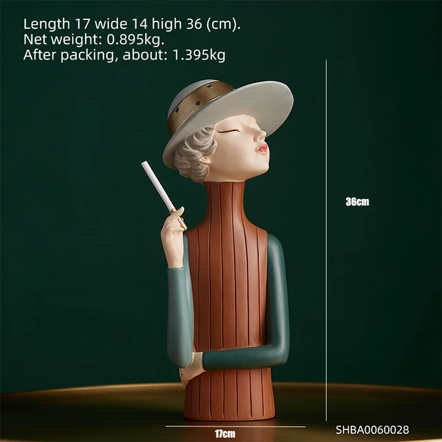 Resin Girl Sculpture Statue Living Room Home Decoration