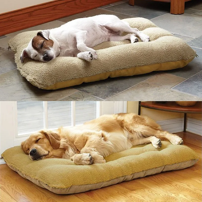 Winter Warm Dog Bed Mat Thicken Pet Cushion Blanket Puppy Cat Fleece Beds For Small Large Dogs Cats Pad | Дом и сад