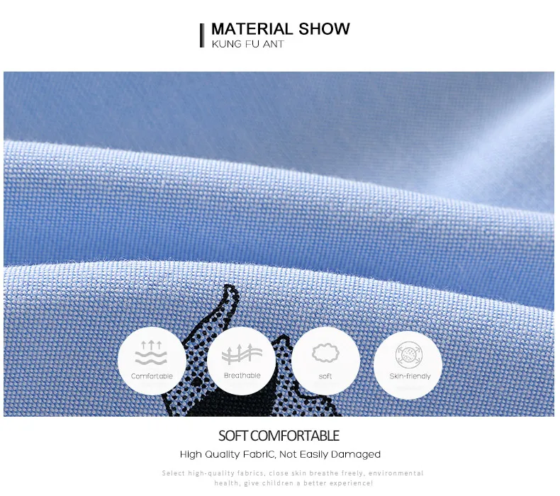 GFMY/ Осенняя обувь для отдыха из ткани "Оксфорд" хлопок длинный рукав синяя рубашка для мальчиков Удобная из материала, который не вредит может быть использовано в качестве пальто