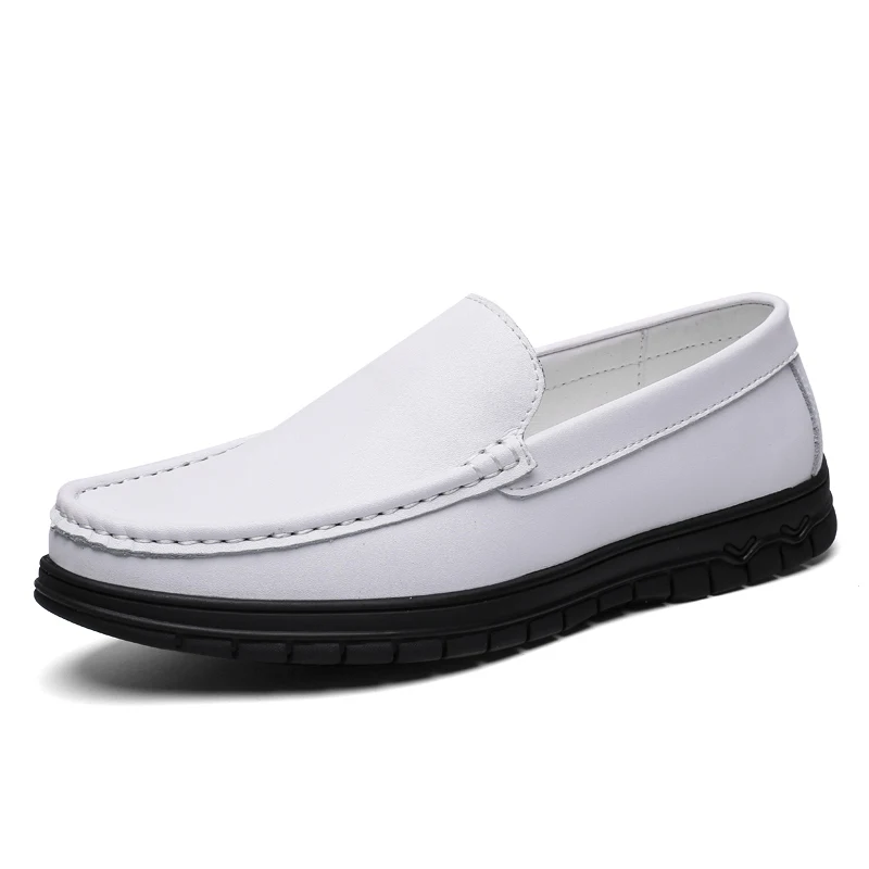 

Men Loafers Shoes Soft Moccasins High Quality Summer Genuine Leather Flats Casual Shoes Gommino Driving Shoes
