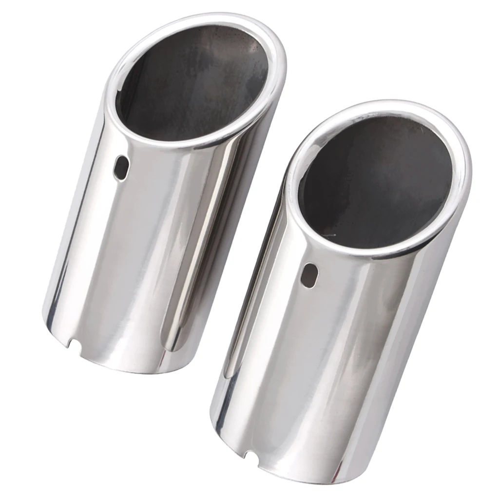 2 Pieces Exhaust Muffler Tail Pipe Tip for  VW Jetta 6 MK6 Golf MK7 - Stainless Steel