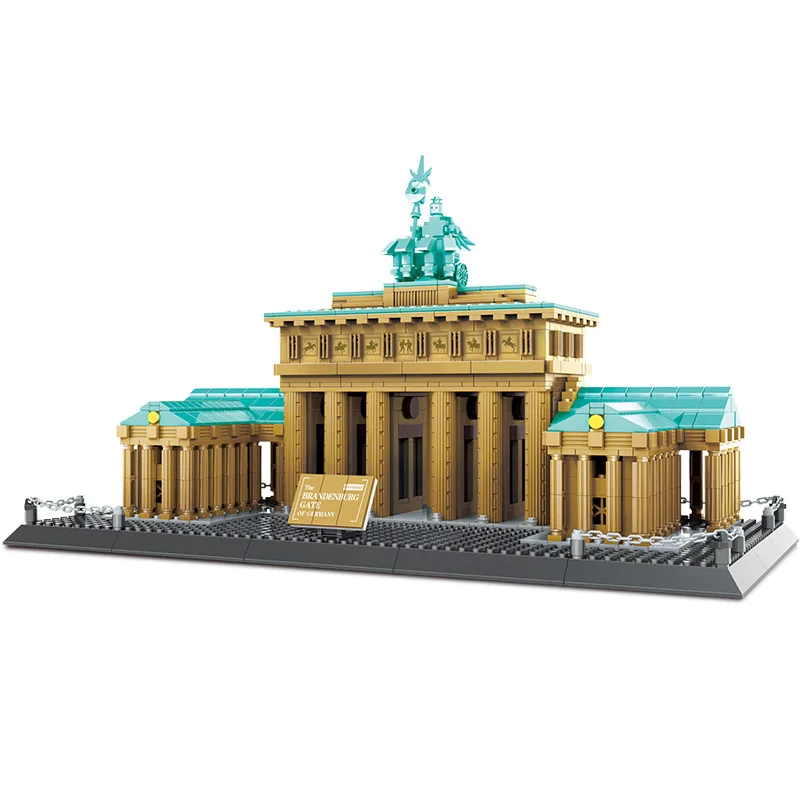 1552 pçs arquitetura brandenburger tor blocos de