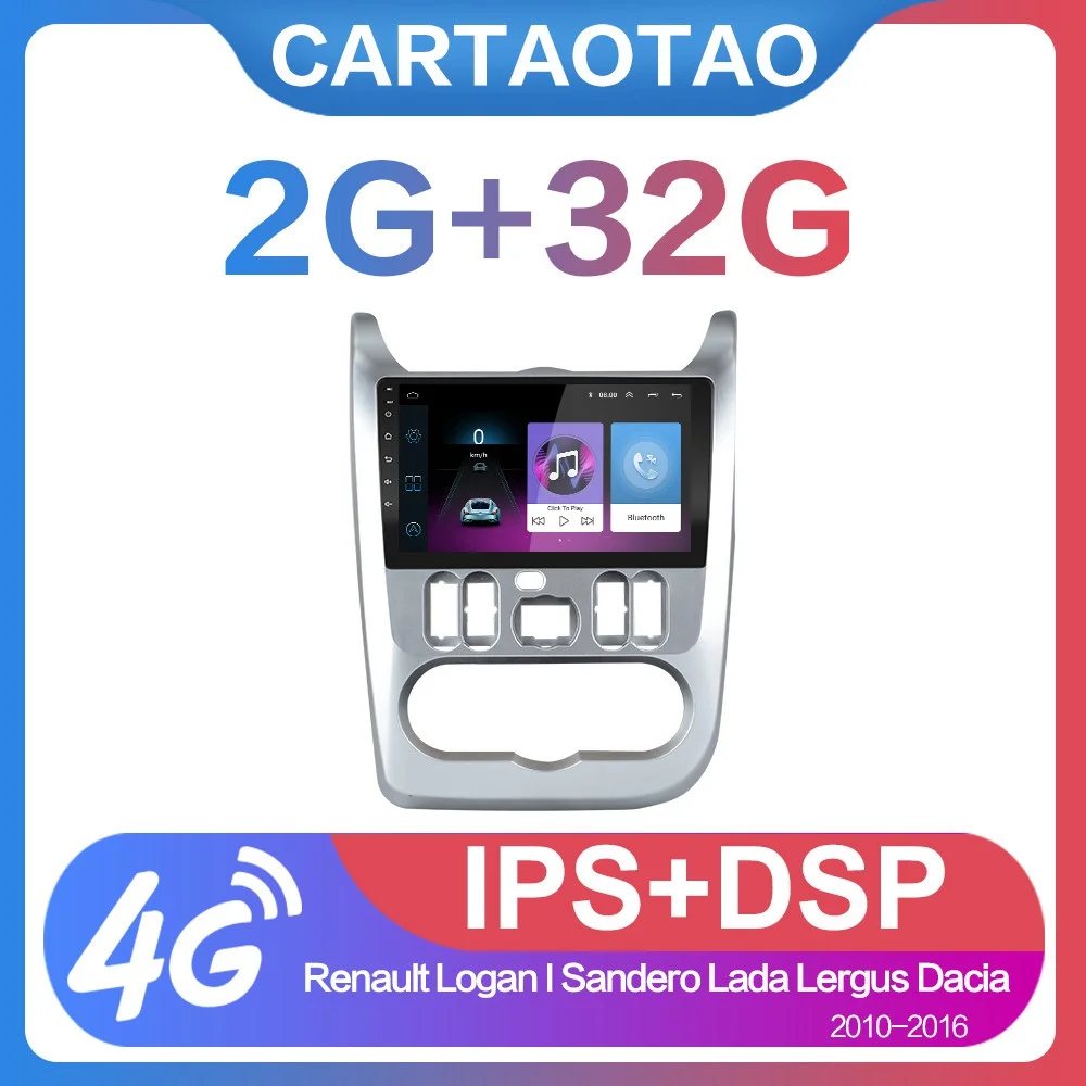2G+ 32G " 2din Android 8,1 GO автомобильный dvd-плеер для Renault Logan I Sandero Lada Lergus Dacia Duster автомобильный Радио gps WiFi плеер