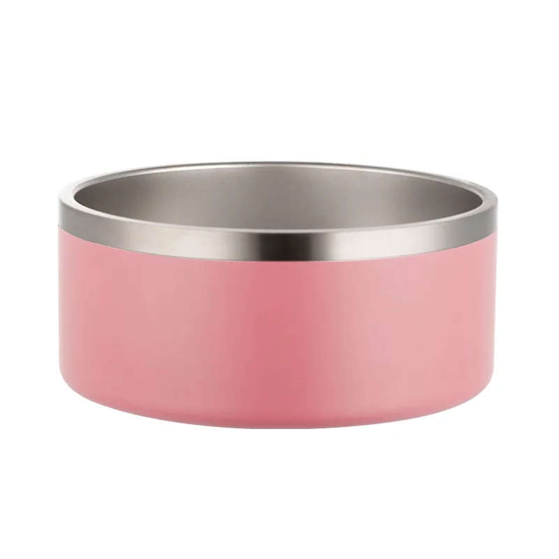 New 32oz 64oz Dog Bowl Double Wall Non-Slip Stainless Steel Pet Dog Food Feeder Water Bowl for Medium Large Pets 6