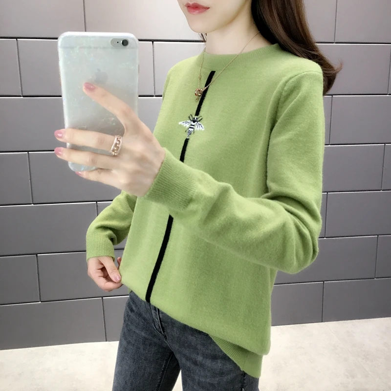 Кристальная шерстяная Вертикальная трикотажная sweater-0740ag-3675