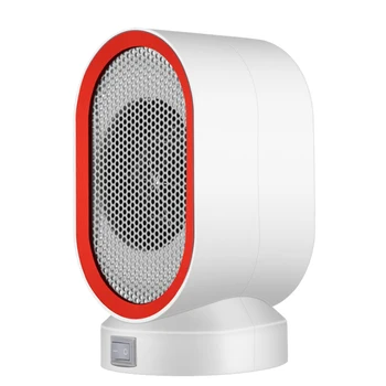

220V 400W Small Electric Heaters Fan Countertop Home Room Power Warmer for Winter ,Speed Hot Fan, Red, US Plug