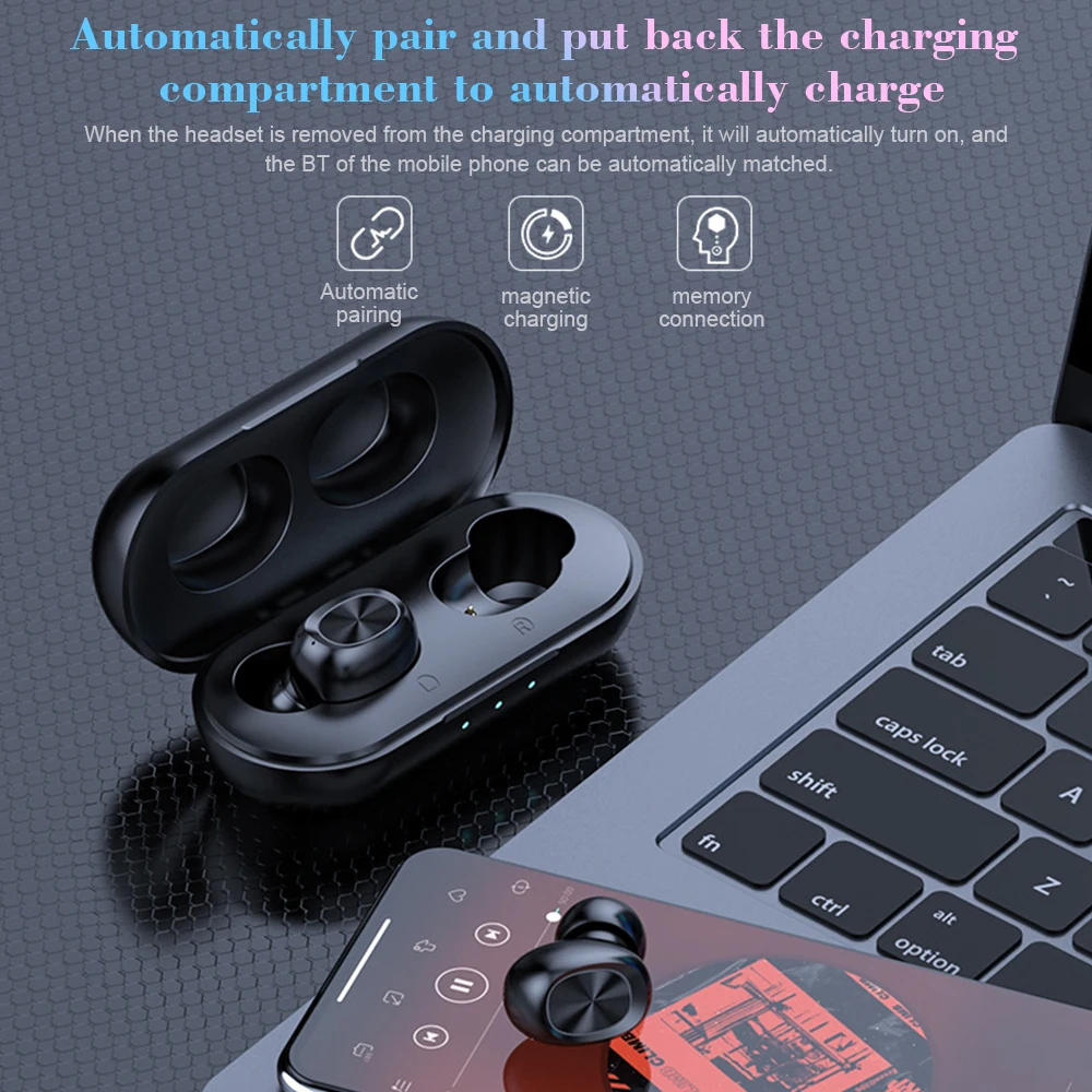 TWS наушники HiFi Bluetooth 5,0 Ture беспроводные наушники Авто пара сенсорное управление громкость шумоподавление водонепроницаемые наушники