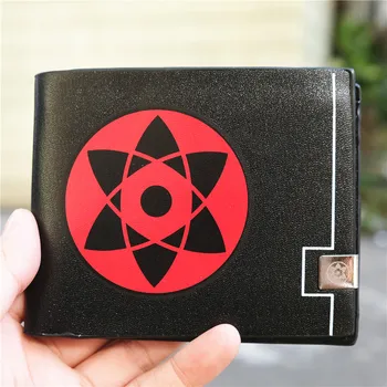

Anime Naruto Uchiha Sasuke Amaterasu Logo PU leather wallet Bi-fold ID Card Holder Purse