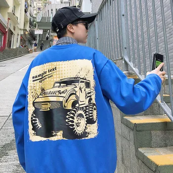 

Summer Thin Round Neck Loose Student Casual Sweatshirt