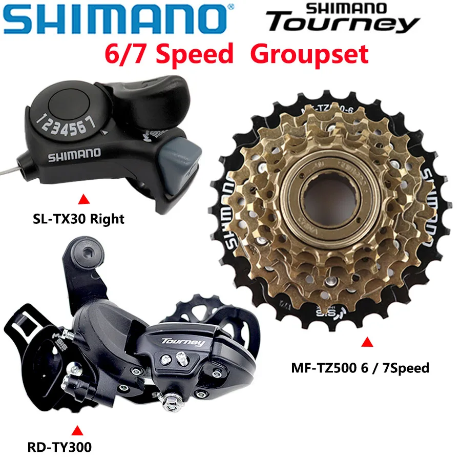 SHIMANO Tourney 6v 7v Groupset 6/7 Speed SL TX30 shifters TY300 Rear MF TZ500 Freewheel for parts|Bicycle Derailleur| - AliExpress