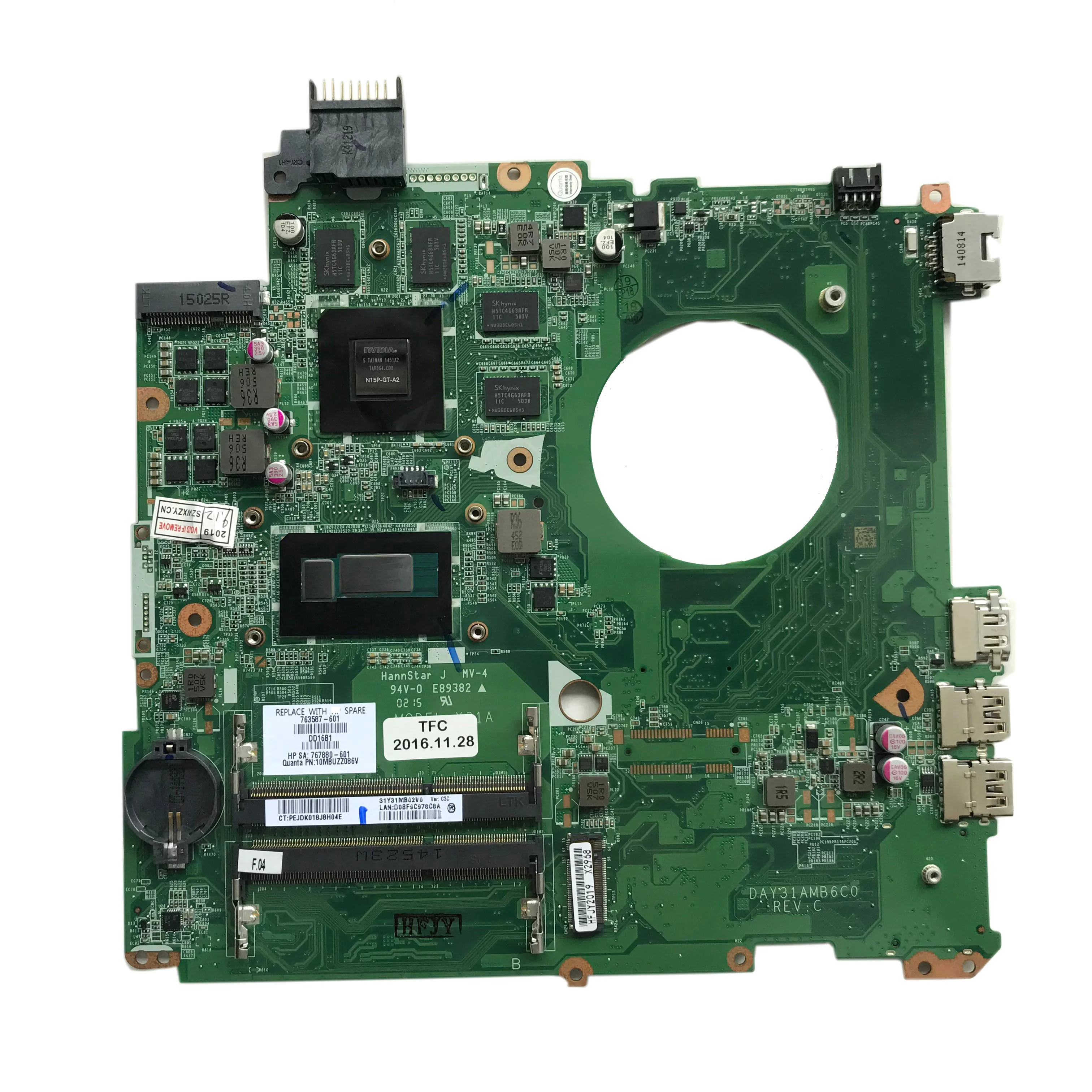 Для hp ENVY 15-K 15T-K 763587-001 763587-601 763587-501 Материнская плата I7-4510U 850 М/4 ГБ тестирование в целости