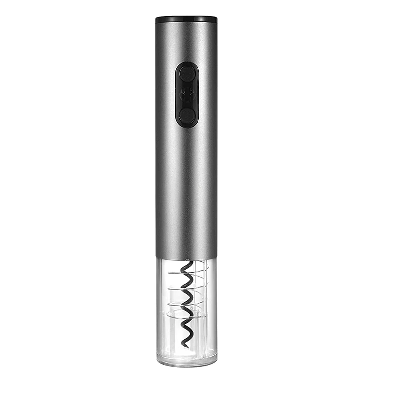

Hot Improved High-Class Electric Wine Bottle Opener Set Wireless Automatic Red Wine Corkscrew Bottle Opener Tool Cutter Grey