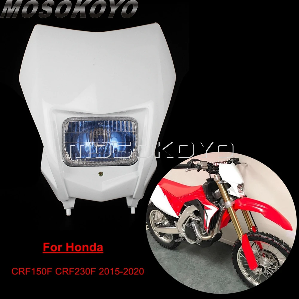 Sepeda Motor Trail Supermoto Putih 12V Lampu Motocross Tinggi Rendah Balok Kepala Lampu Untuk Honda CRF 150 230 F CRF150F CRF230F 2015 2020 AliExpress