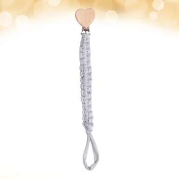 

1Pc Baby PacifierHeart Shaped Chain Clip Teething Gel Chain Portable Pacifier Chain Clamps Household Pacifier Soother Clips Dro