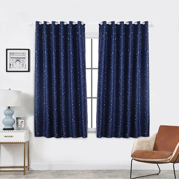 

Shiny Silver Star Curtains For Bedroom Windows Blackout Curtains For Living Room Korean Style Window Curtain For Kids Child Girl