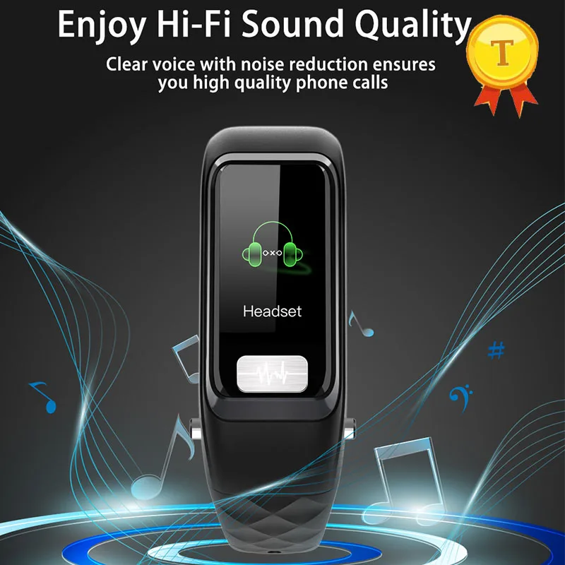 Новое поступление Bluetooth Вызов наушники ECG PPG умный Браслет Пульс кровяное давление SpO2 спортивный шагомер браслет для смарт-часов