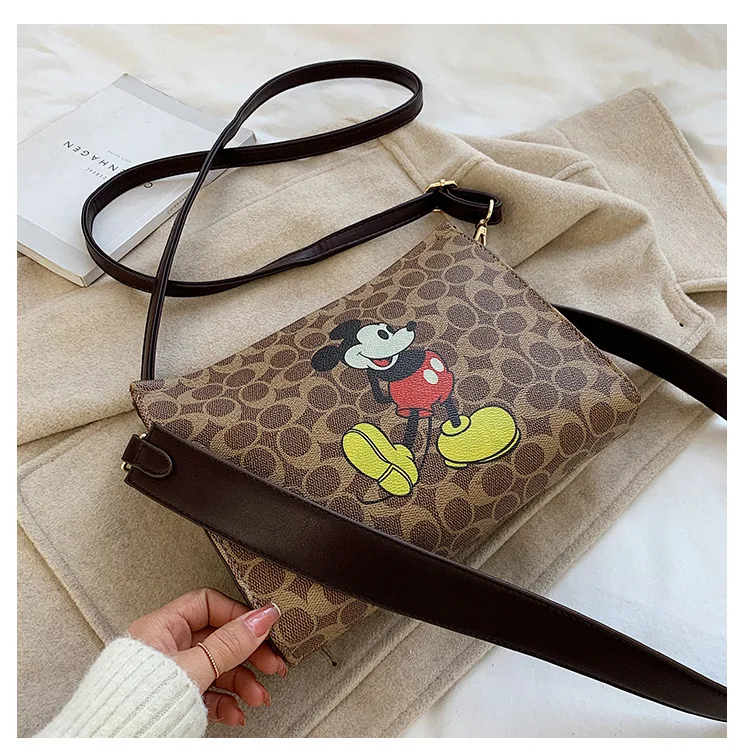 Disney princess Mickey mouse сумка из искусственной кожи с Минни Маус сумка через плечо для девочек Сумка через плечо для девочек сумка с Микки Маусом
