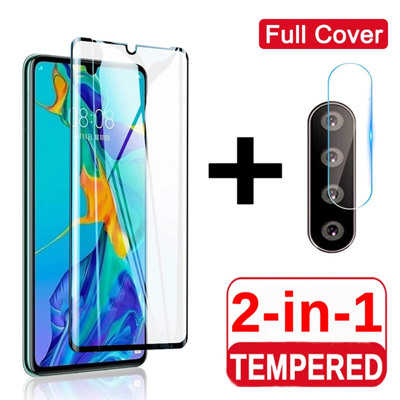 

2 in 1 Camera lens Tempered Glass For Huawei P30 lite P30 Pro Screen Protector Full Cover For Huawei P20 P10 Pro Protective Film