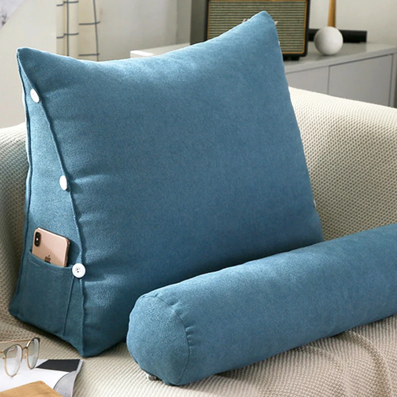 

Nordic Triangle Sofa Cushion Korean Velvet Adjustable Chair Backrest Pillow for Bed Cloud Cushions Coussin Decoratif Gift FK033