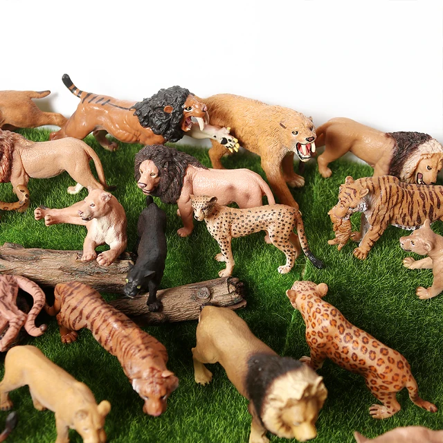 Pack de 25 Figurines Animaux Sauvages réalistes en plastique vinyl