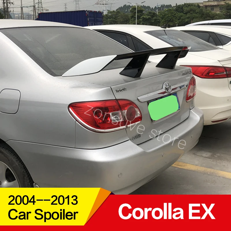 Использовать для Toyota Corolla EX спойлер 2004-2013 год ABS Пластиковый материал заднее декоративное крыло EX стиль GT Спортивные Аксессуары