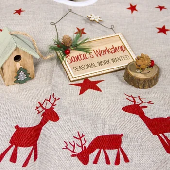 

Holiday Home Party Decorations 40 Inch Christmas Tree Elk Printed Cartoon Skirt Reindeer Printed Xmas Tree Apron t