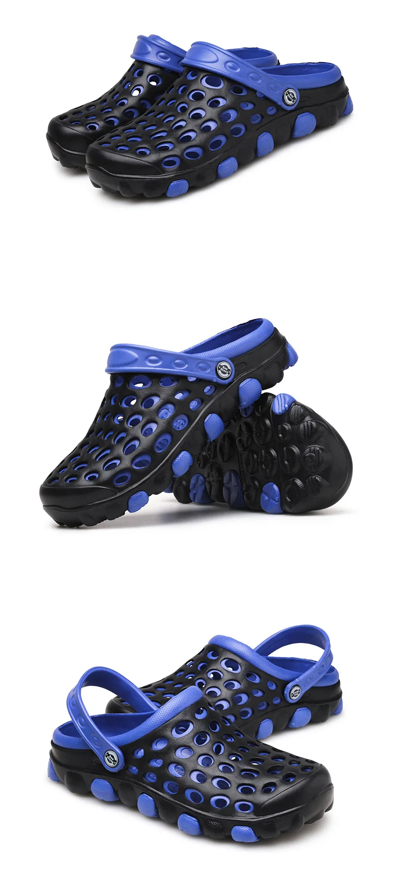 Spring Summer New Style Slipper Men Korean-style Trend Jelly Moccosins Versitile Fashion Porous Shoes Men's