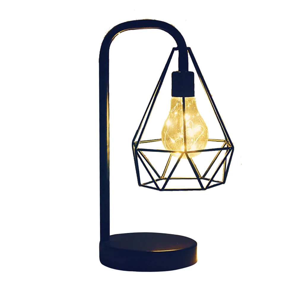 Table Lamp Nordic Style Retro Night Light Multifunctional Hotel Home Decoration Restaurant For Bedroom Living Room Iron Art Desk