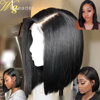 

Wigleader Summber Short Bob Cut Preplucked Human Hair Lace Front Wigs 150% Glueless Lace Frontal Wigs side/middle Bob Hair Wigs