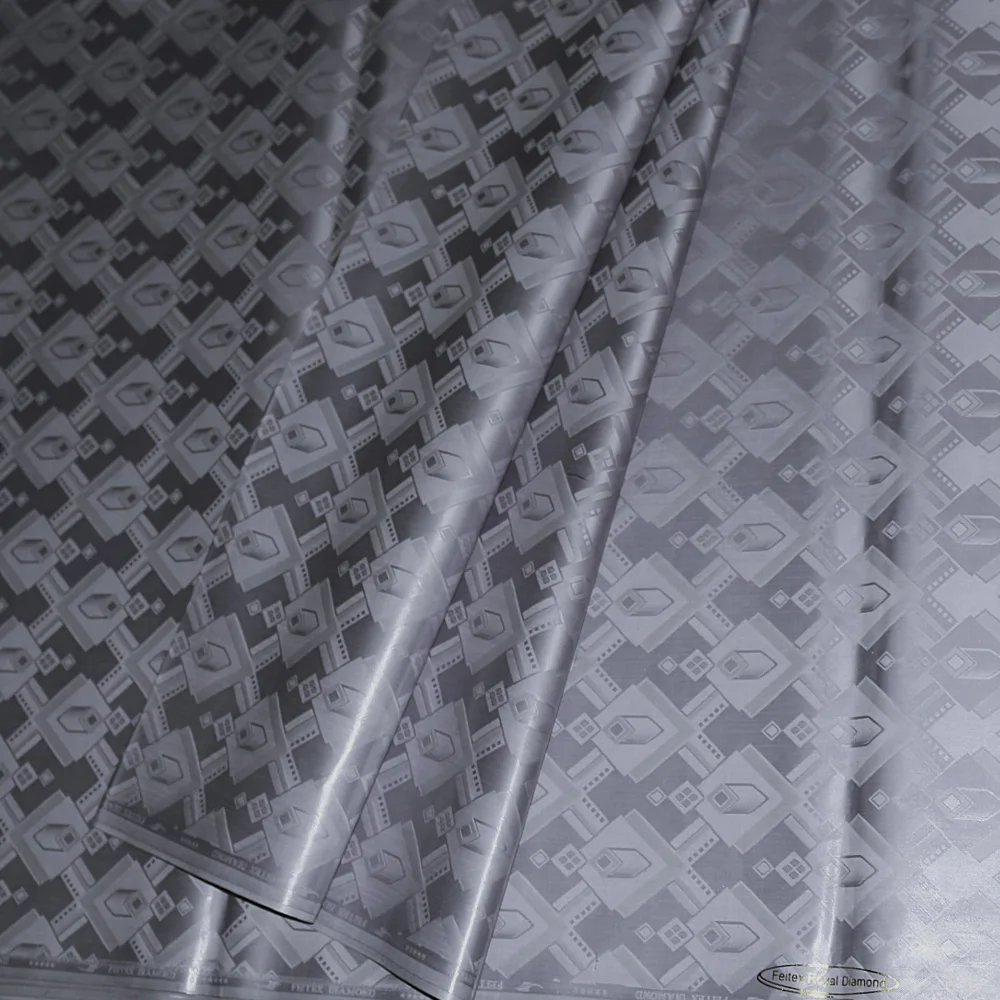 Серый цвет в африканском стиле фут подобным Getzner 10 метров Высокое качество Гвинейская парча, ткань для одежды хлопка африканская кружевная ткань