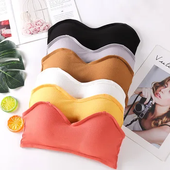 

Sexy Fashionable Ladies Strapless Tube Top Invisible Cordless Tube Top Top Tube Top Bra Cropped Top Soft Sexy Lingerie