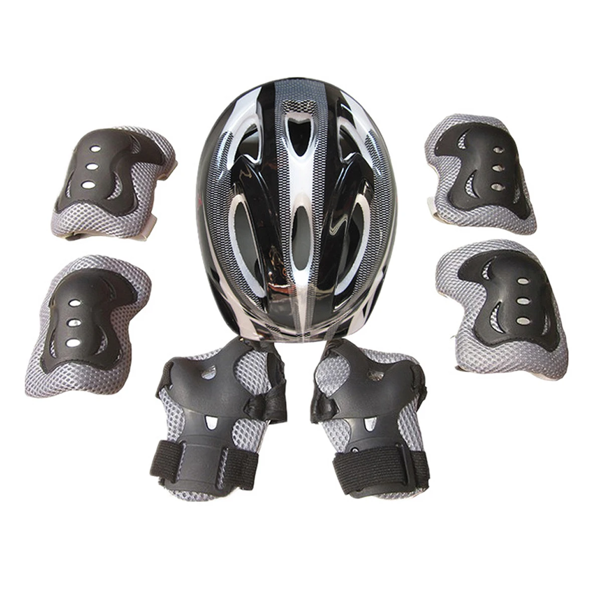 Kids Boy Girl Safety Helmet Knee Elbow Pad Sets Children Cycling Skate Bicycle Helmet Protection Safety Guard 7Pcs/set kids safety gear set