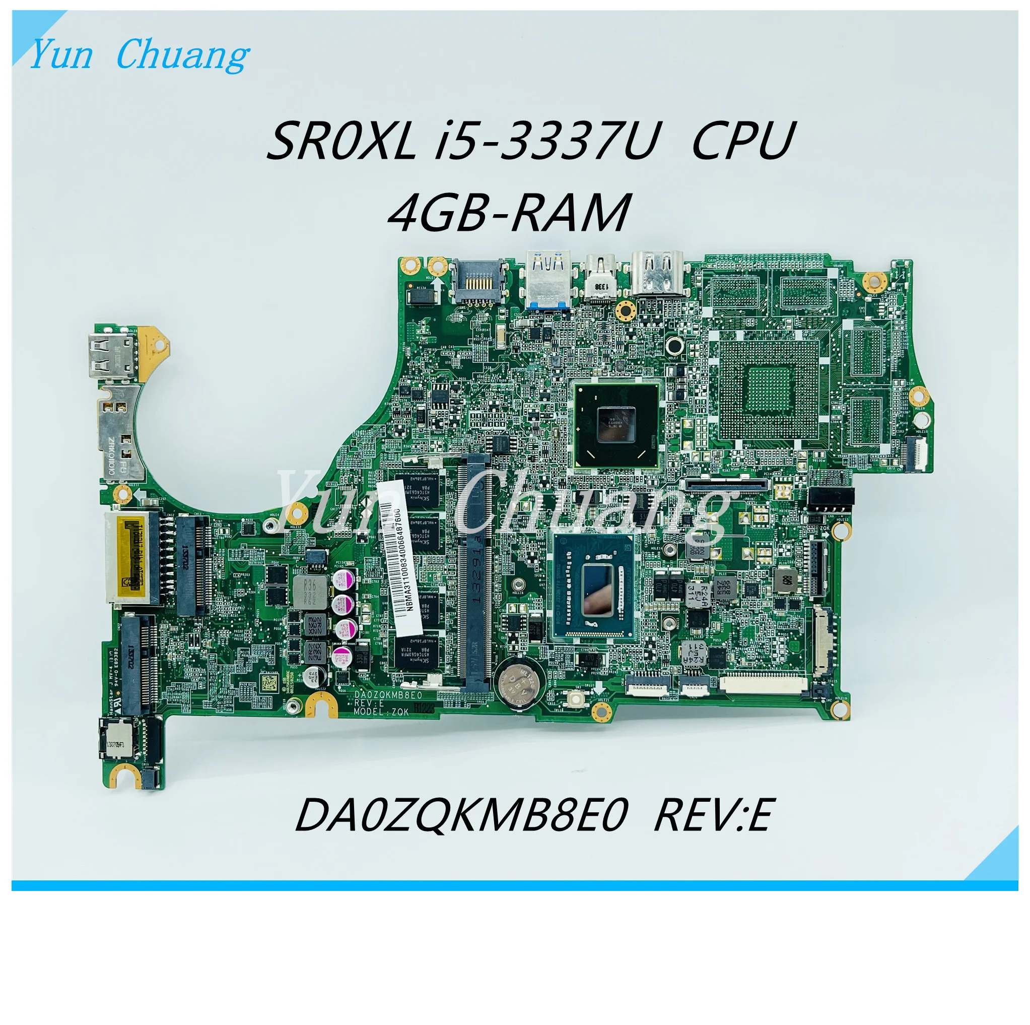 Материнская плата NBMA311004 DA0ZQKMB8E0 для ACER задняя версия материнская ноутбука с I5-3337U