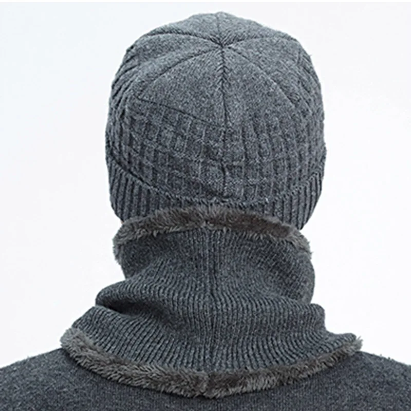 RUHAO зимняя шапка Skullies Beanies шапки зимние шапки для мужчин женский шерстяной шарф головные уборы, Балаклава маска Knitted шапка вязаная
