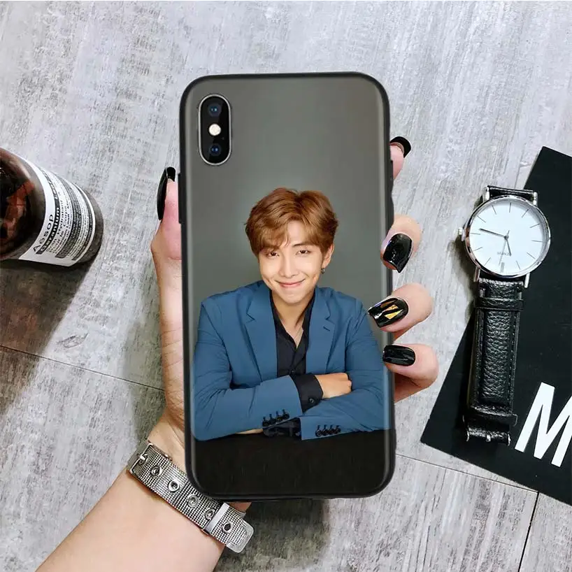 BA090-2 Черный чехол-накладка Rap Monsters RM Namjoon для телефона Apple IPhone 11 Pro XS MAX XR 7 8 6 6S Plus X 10 Ten 5 5S SE Coque Shell - Цвет: BA090-2