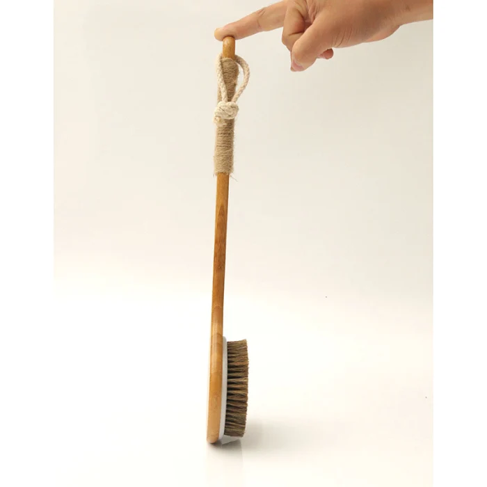 Щетка для душа с длинной бамбуковой деревянной ручкой сзади скребок для спа отшелушиватель для ванной тела массажные щетки ZG88