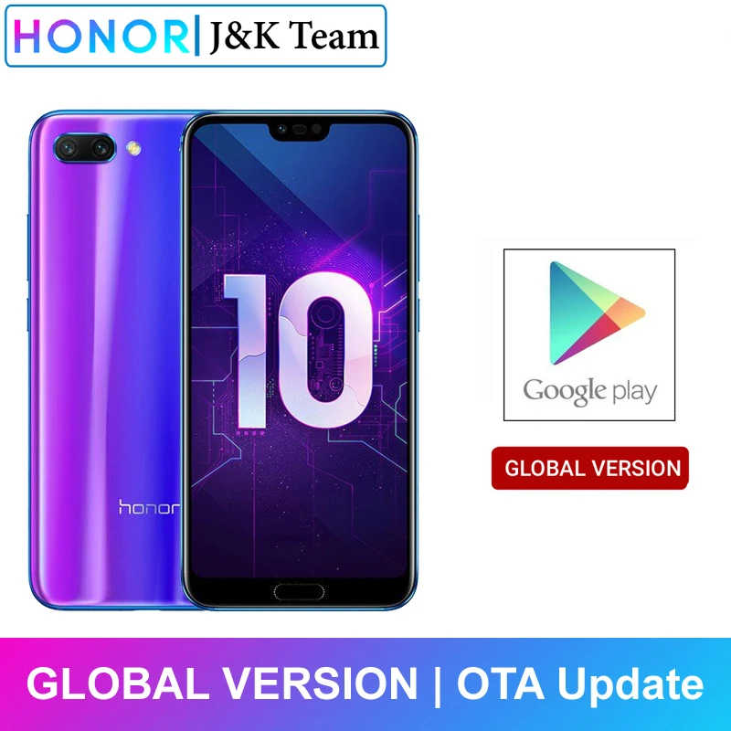 Honor 10 глобальная версия 4 Гб 128 Смартфон NFC мобильный телефон Android 8 1 5 &quot4 * Камера 24MP