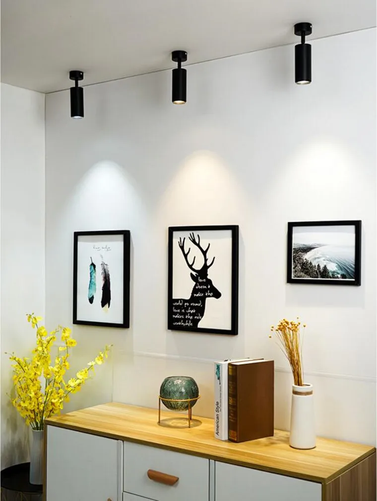 Embutida em Superfície Luz de Led Luz de Teto Luz de Fundo para Parede Dobrável Giratória 360 ° Cob 12 Luz de led dobrável giratória 360 °,