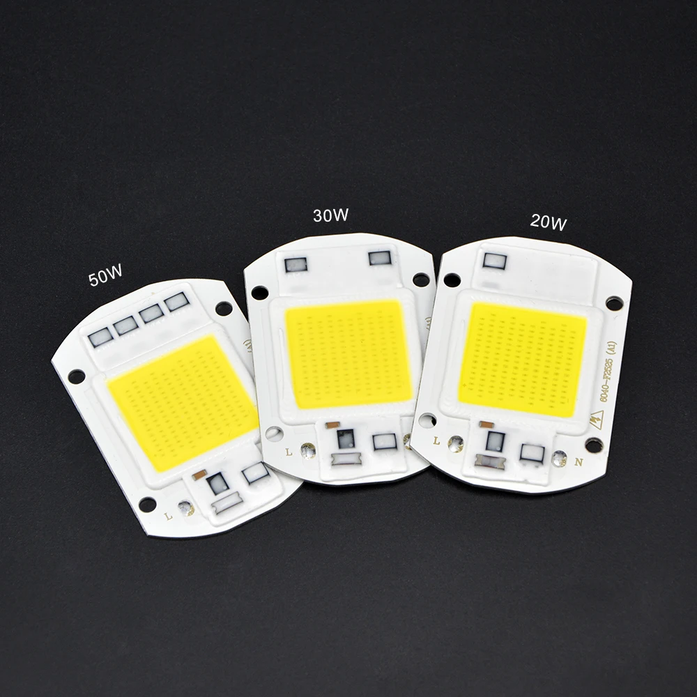 

High Power COB LED Integrated Chip Smart IC Control Good Heat Dissapation10W 20W 30W 50WLED Light Source Garden Lawn Lighting