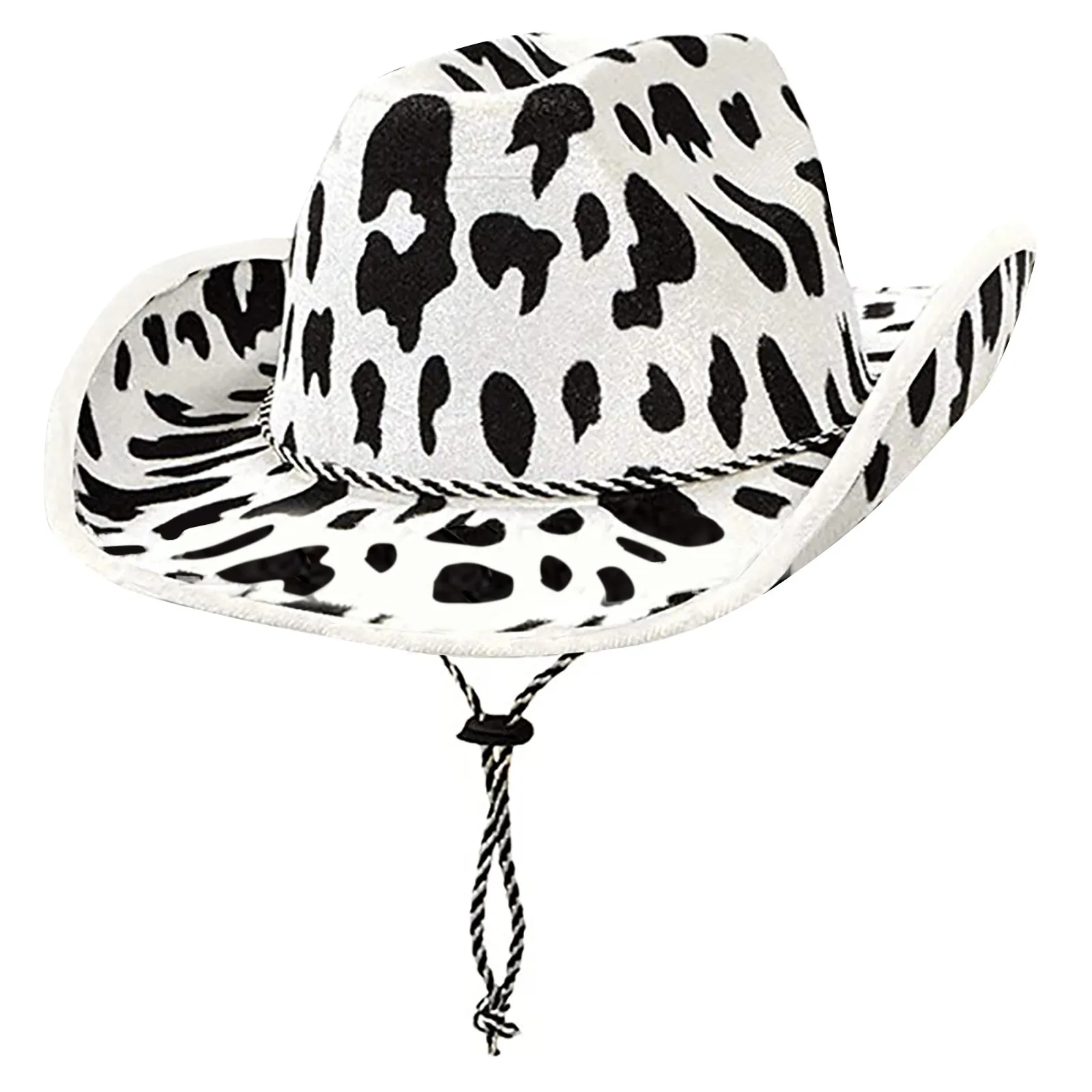 Женская двухсторонняя фетровая шляпа винтажная ковбойская с узором в виде