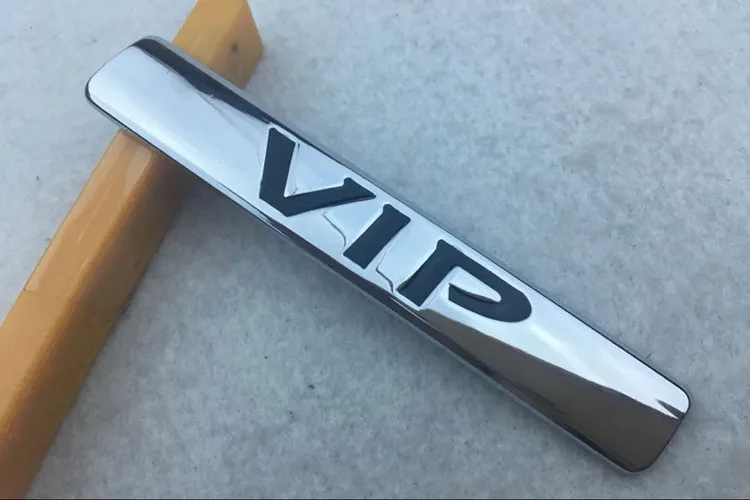 Украшение автомобиля модифицированный металлический VIP бампер наклейки VIP Автомобильный логотип Автомобильный хвост бирка боковая этикетка Твердые гальванические классные наклейки на автомобиль
