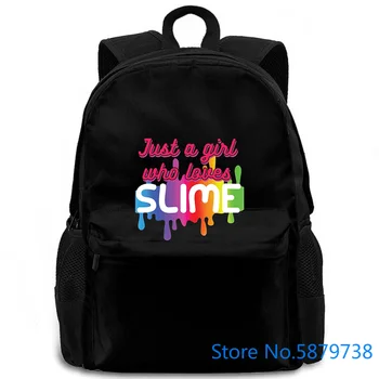 

Kids Just A Girl Who Loves Slime Slime Making Birthday 12 Black Custom Printed Hot Sales women men backpack laptop travel