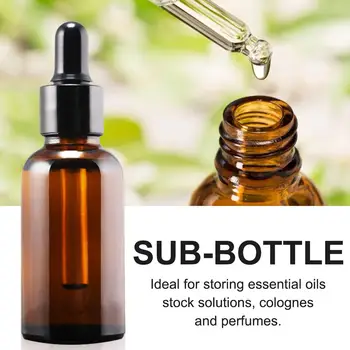 

60ml Empty Dropper Bottle Essential Oil Glass Aromatherapy Liquid Brown Portable 60ml Drop Oil Pipette Refillable Bottles