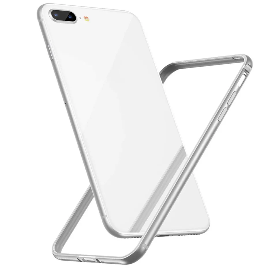Silver Oppselve для iPhone XS Max чехол бампер Роскошный Алюминиевый металлический каркас Capinhas для iPhone XS X XR 8 7 6 S 6 S Plus Coque аксессуары - Цвет: Silver